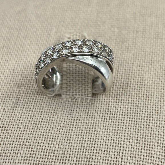925 Dominique Malaysia Crossover CZ Band Ring - Size 5 - Picture 8 of 16